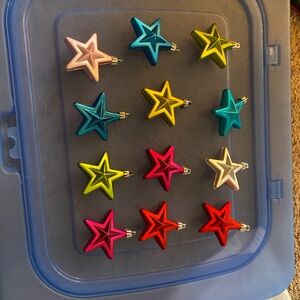 12 Piece Colorful Star Ornaments Set